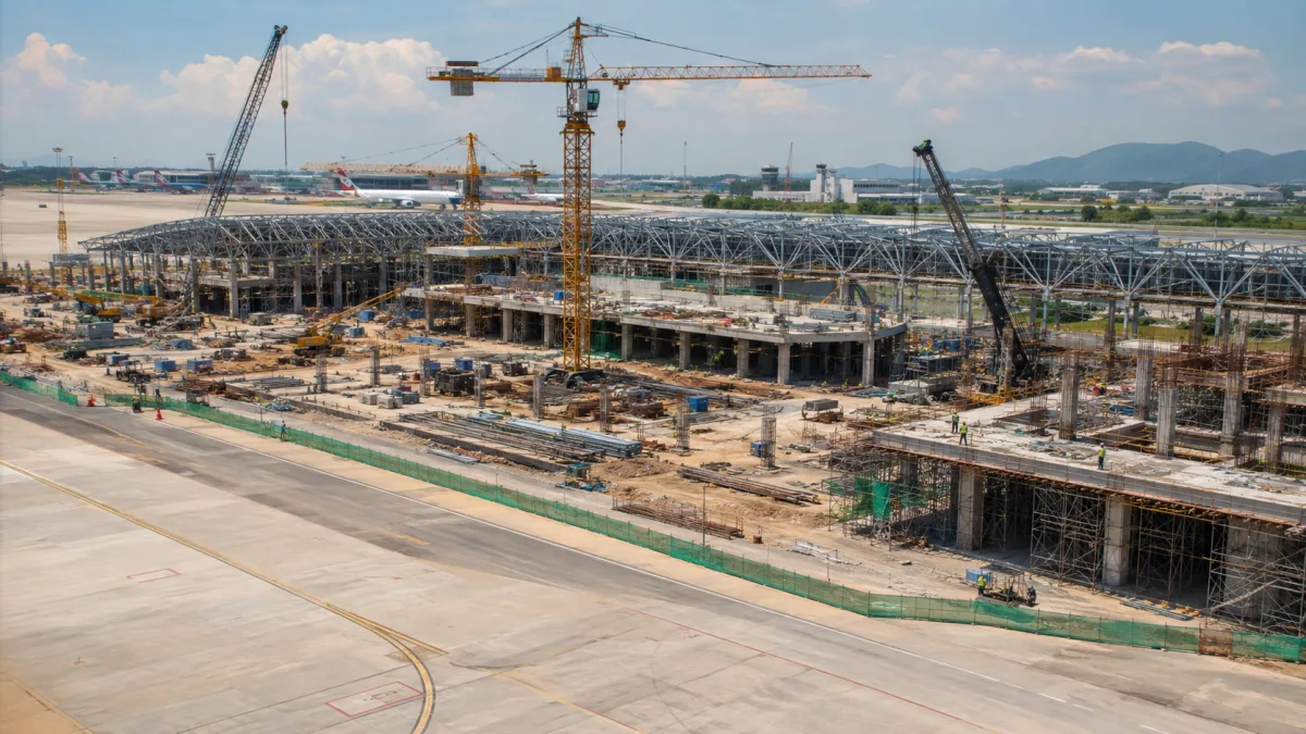 Flughafenausbau infrastrukturentwicklung u tapao expansion in Pattaya, Thailand