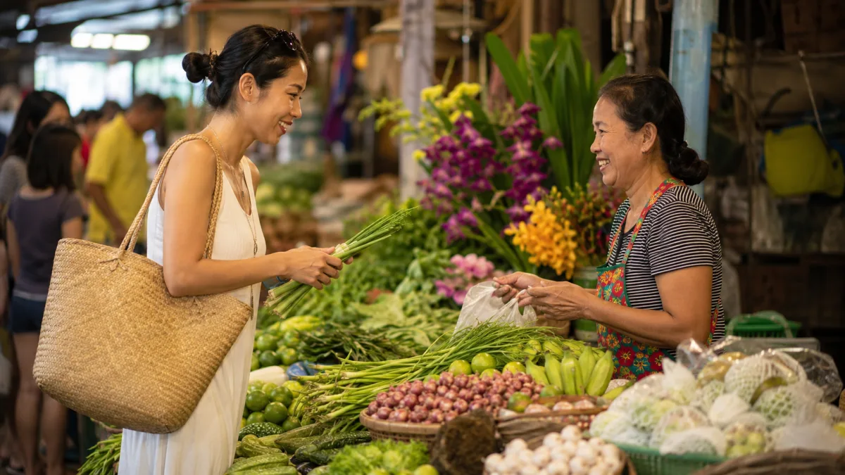 Frischmarkt und lokales Leben in Pattaya