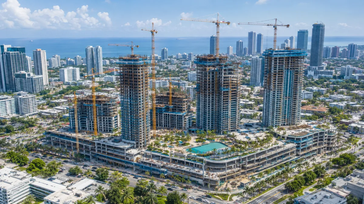 Grossbauprojekt mit Hochhauskomplex an der Küste von Pattaya - typisches Off-Plan-Projekt