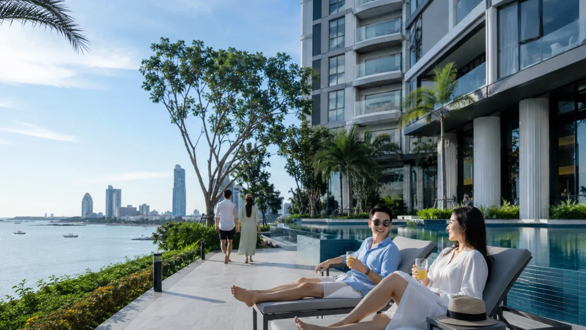 Luxury terrace overlooking Pattaya Bay