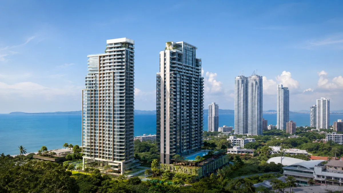 Luxus eigentumswohnungen pratamnak hill meerblick hochhaus in Pattaya, Thailand
