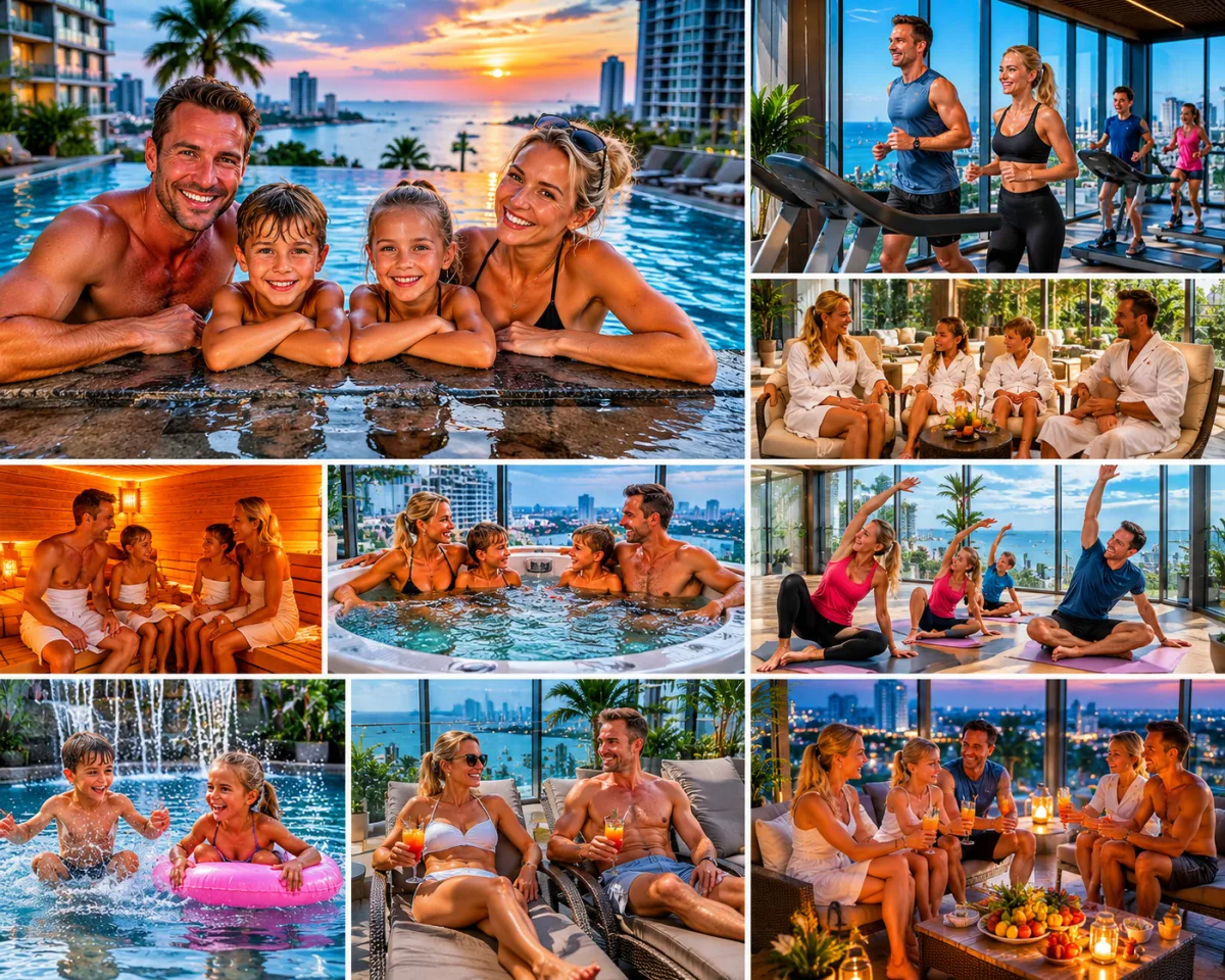 Luxus familienresort rooftop pool pattaya wellness immobilien