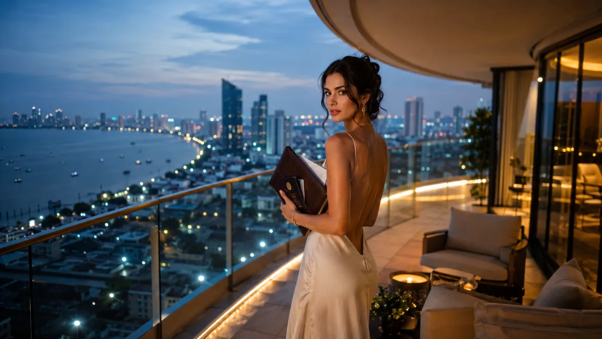 Skyline von Pattaya mit modernen Condo-Hochhäusern am Meer – Symbolbild für Condo-Investment