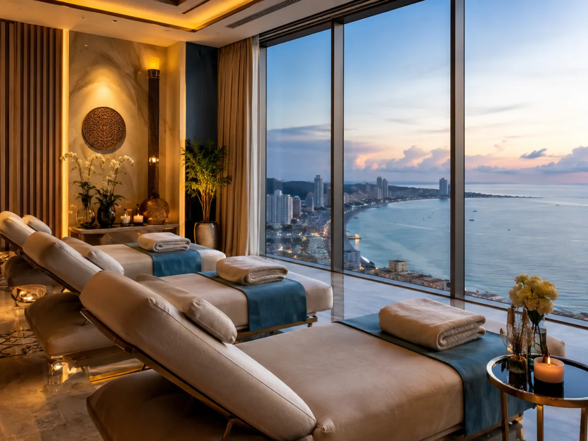 Skyline von Pattaya mit modernen Condo-Hochhäusern am Meer – Symbolbild für Condo-Investment