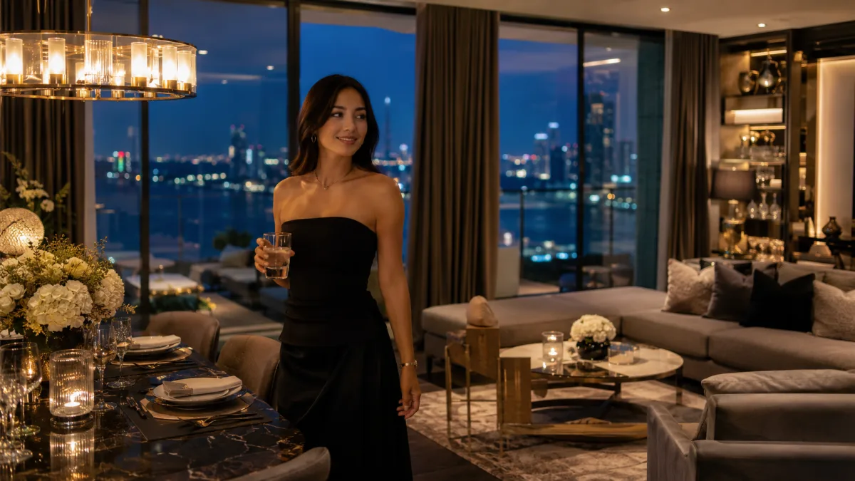Luxury apartment Pattaya sea view skyline elegant penthouse
