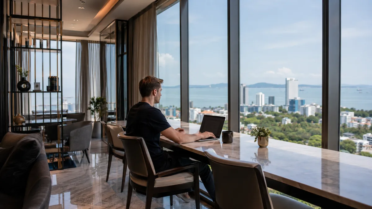 Luxury property Pattaya sea view Pratumnak Hill modern penthouse