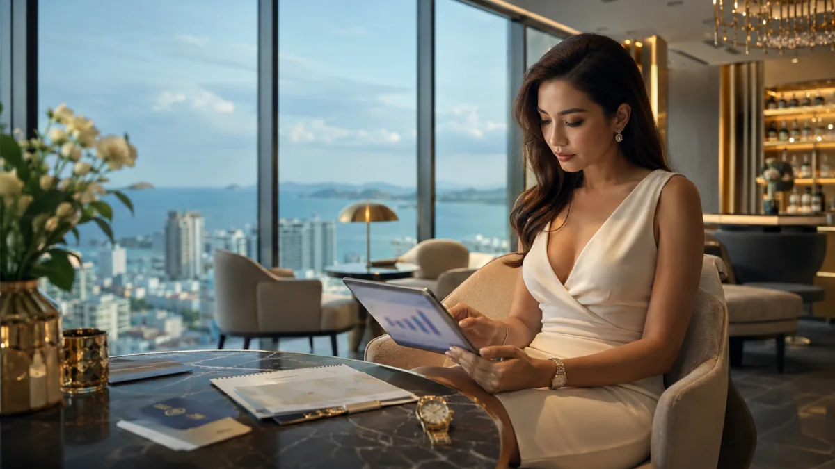 Luxusimmobilien pattaya meeresblick wongamat hochhaus penthouse