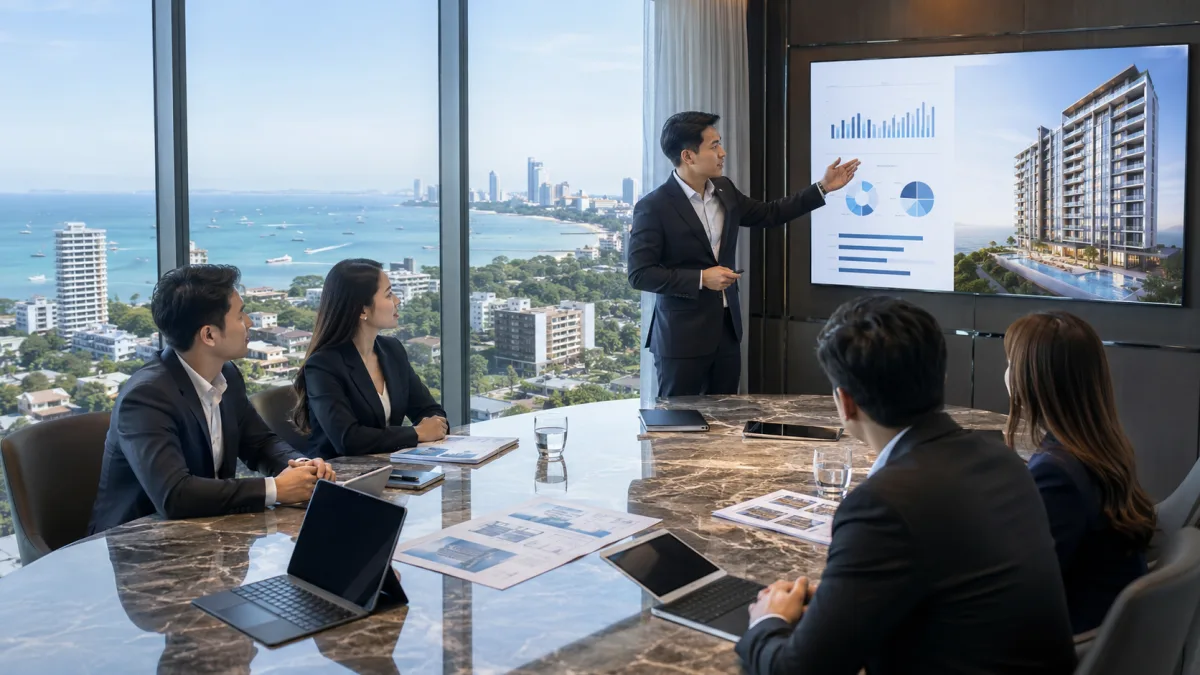 Pattaya immobilien praesentation hochhaus investment kuestenblick wongamat