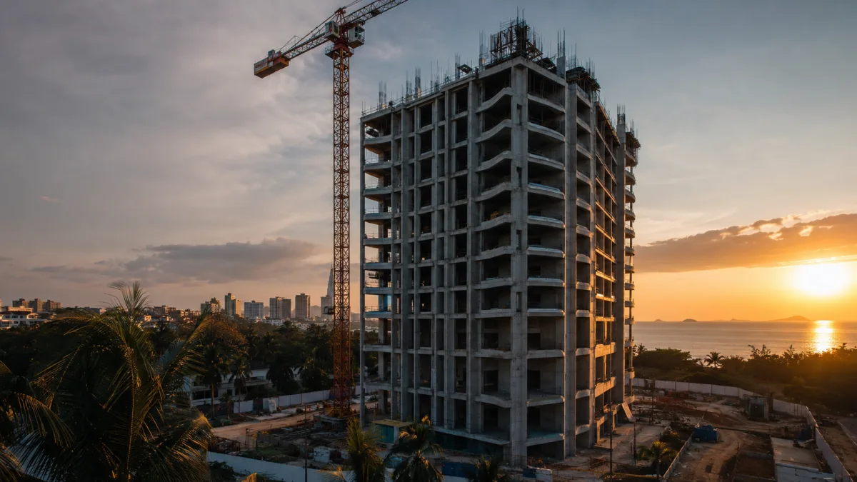 Pattaya neubau hochhaus rohbau kuestenimmobilie