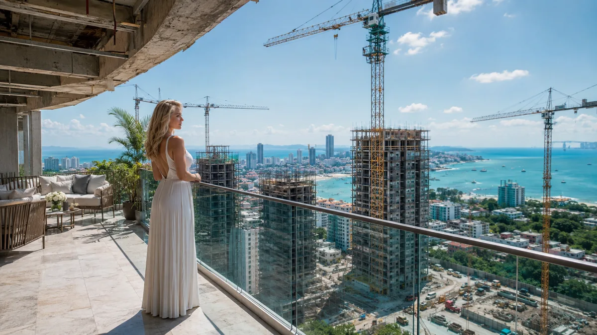 Pattaya skyline luxus penthouse terrasse immobilien boom