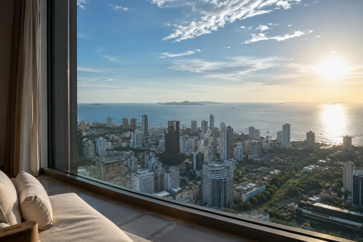 Pattaya skyline meerblick luxusapartment hochhaus wohnlage