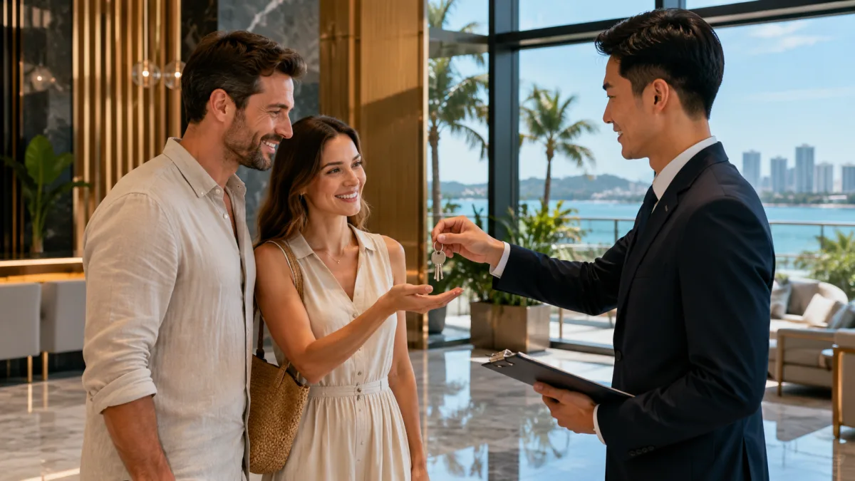 Key handover for a luxury sea-view property in Pattaya