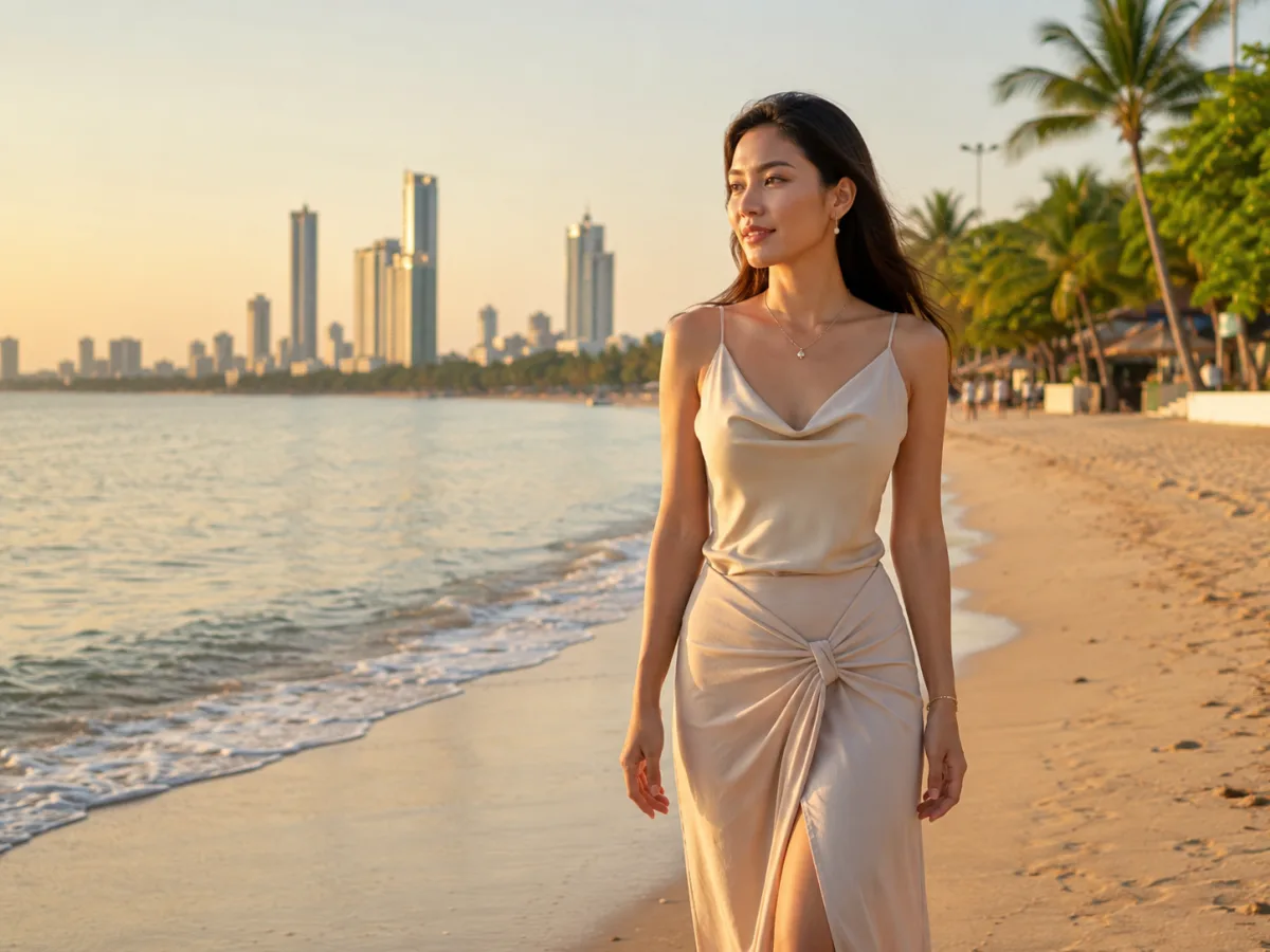 Pattaya beach promenade luxury property skyline Jomtien Beach residential location