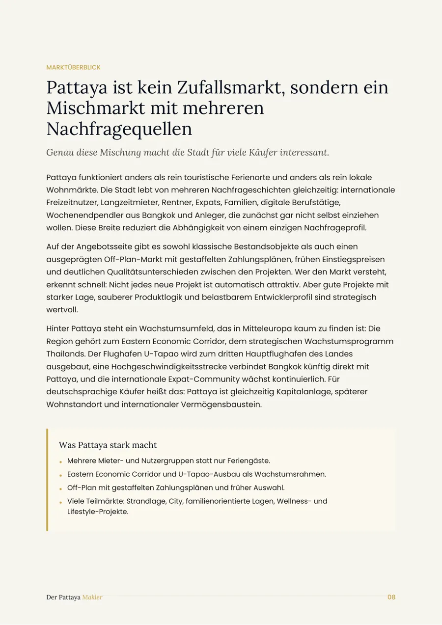 E-Book Seite 8: Marktüberblick Pattaya