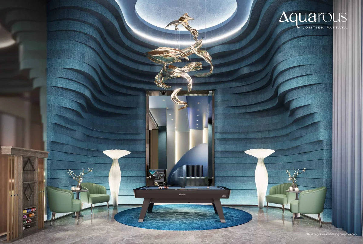Aquarous Jomtien – Aquarous Jomtien Game Room Lounge Freizeitbereich Condominium Pattaya Scaled Jpg
