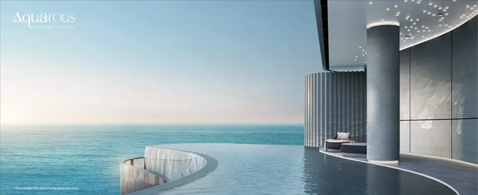 Aquarous Jomtien, Aquarous Jomtien Lab Pool Infinity Edge Meerblick Pattaya Scaled Jpg