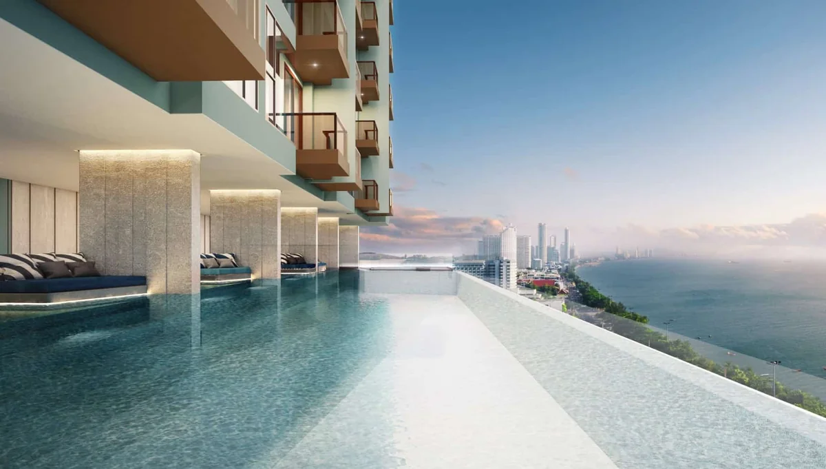 Arom Jomtien – Arom Jomtien Infinity Pool Meerblick Condominium Pattaya Jpg