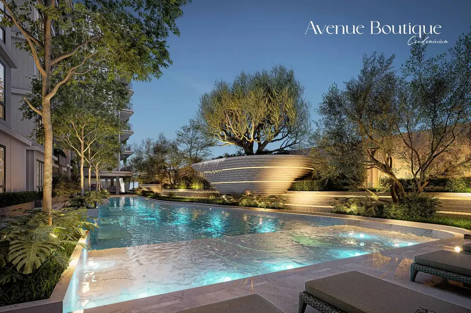 Avenue Boutique, Avenue Boutique Condominium Pattaya pool garden rendering 01 1