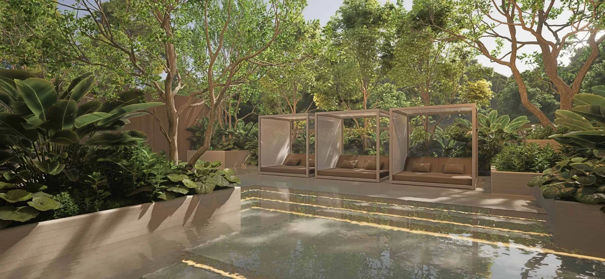 Celine Wongamat – Celine Wongamat Innenhof Relax Cabanas Wasserflaeche Garten Scaled Jpg