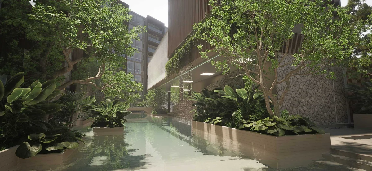 Celine Wongamat – Celine Wongamat Innenhof Wasserlauf Wasserfall Landschaftsbau Scaled Jpg