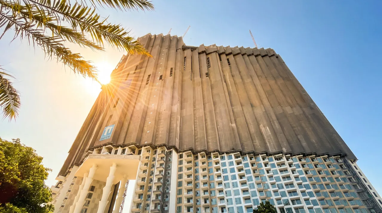 Copacabana Coral Reef Jomtien, Baufortschritt Juli 2026, Gesamtansicht der Baustelle aus der Luft