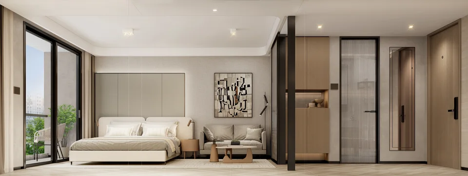 Rendering: a studio at Level Pratumnak.