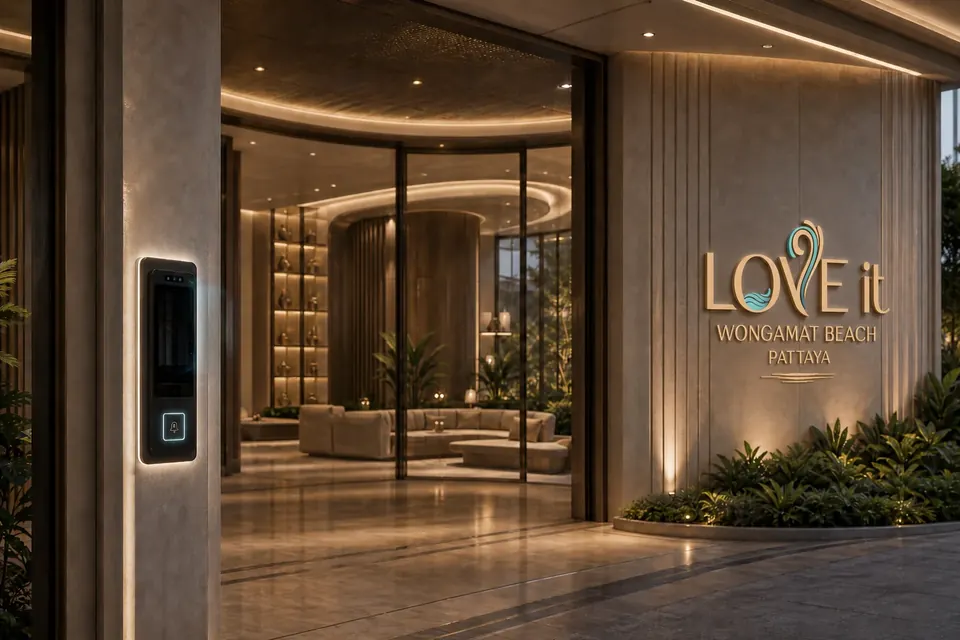 LOVE IT Wongamat Beach, Entrance area security Naklua