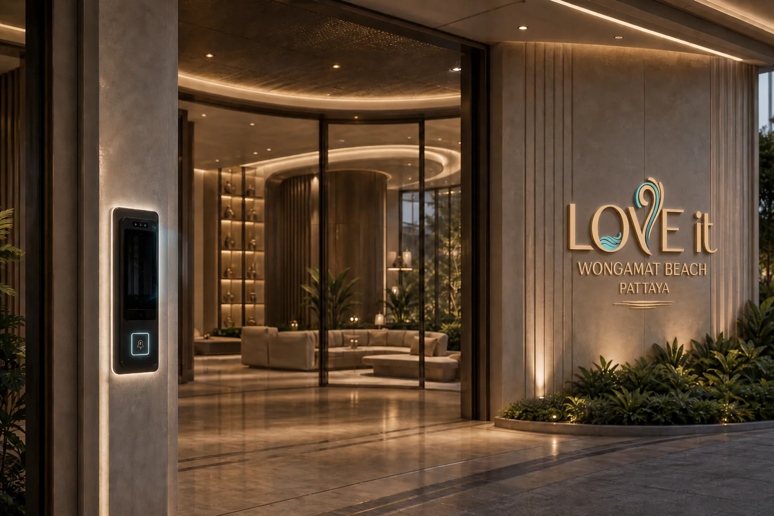 LOVE IT Wongamat Beach – Eingangsbereich Sicherheit Naklua