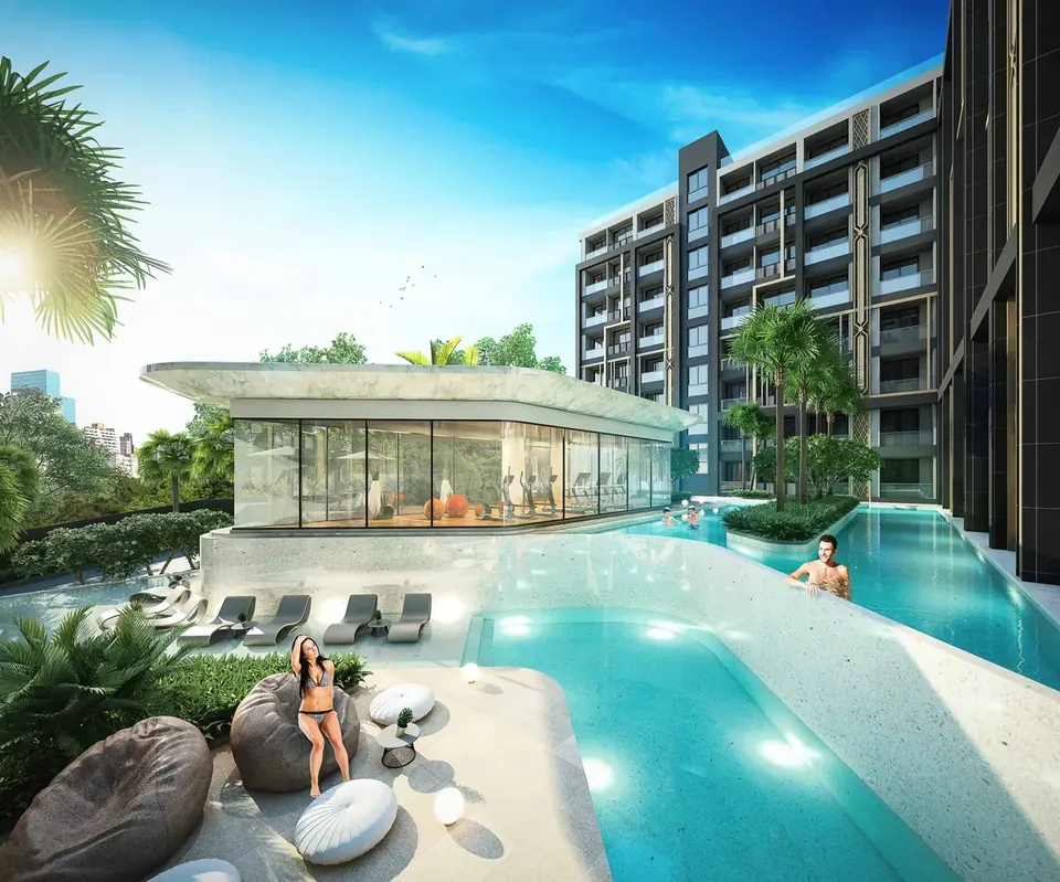 Pristine Park 3, Pristine Park 3 Dusit Grand Park 3 Poollandschaft Swim Up Jomtien Pattaya Scaled Jpg
