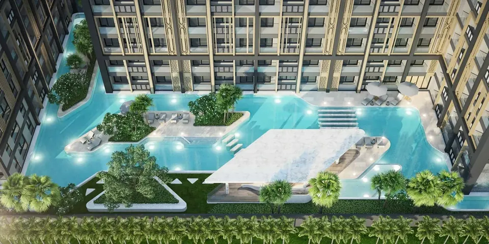 Pristine Park 3, Pristine Park 3 Dusit Grand Park 3 Central Pool Complex Courtyard Jomtien Pattaya