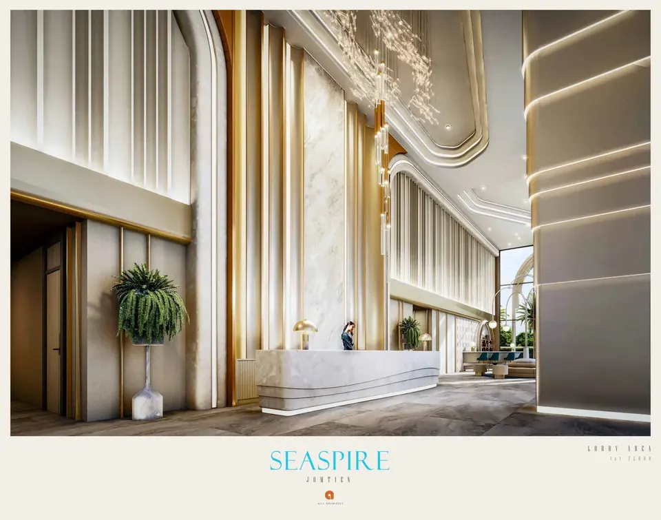 Seaspire Jomtien, lobby and reception area of the condominium