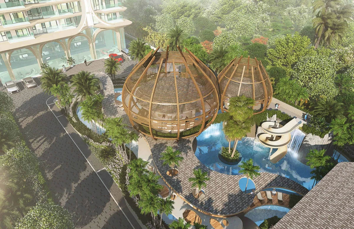 Seaspire Jomtien – Seaspire Jomtien Pool Erlebnislandschaft Pavillons Wasserfall Jomtien Scaled Jpg