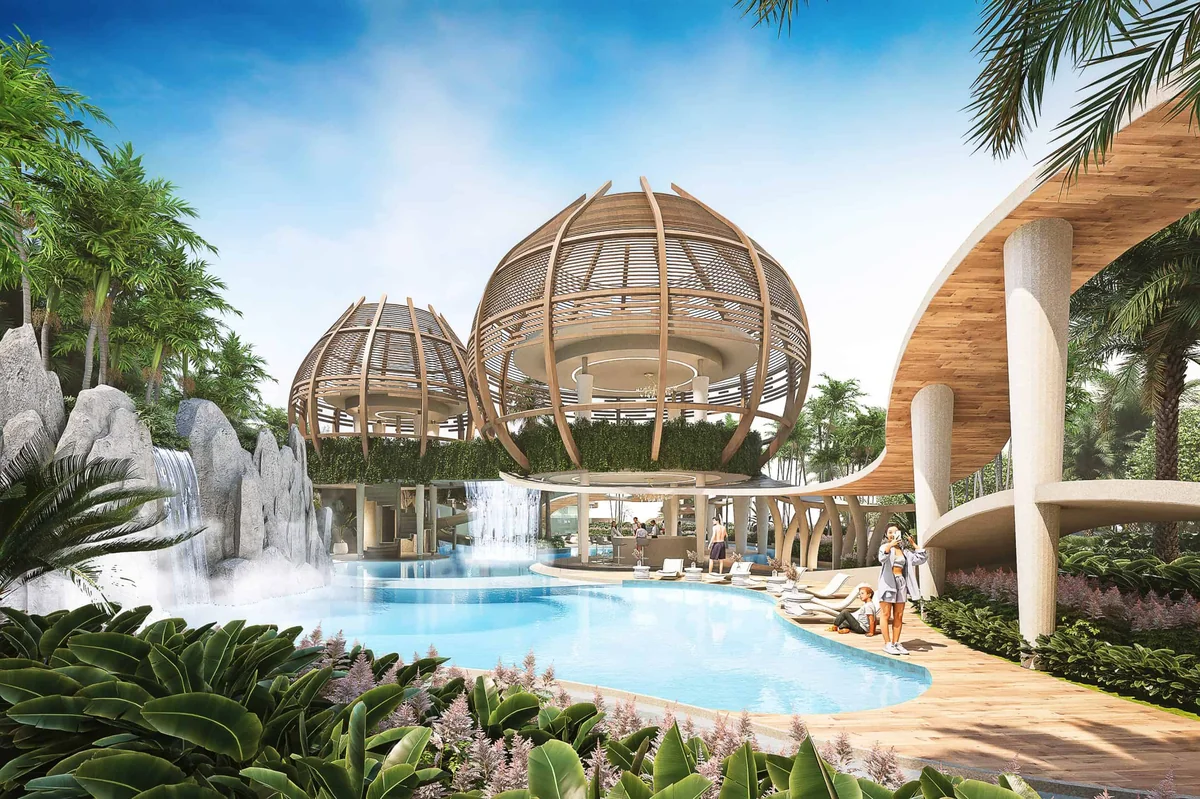 Seaspire Jomtien – Seaspire Jomtien Poollandschaft Pavillons Wasserfall High Rise Jomtien Pattaya Scaled Jpg