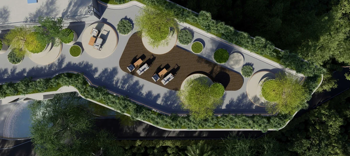 Secret Garden Wongamat – Secret Garden Condominium Wongamat Rooftop Deck Gartenbereich Draufsicht 1 Jpg