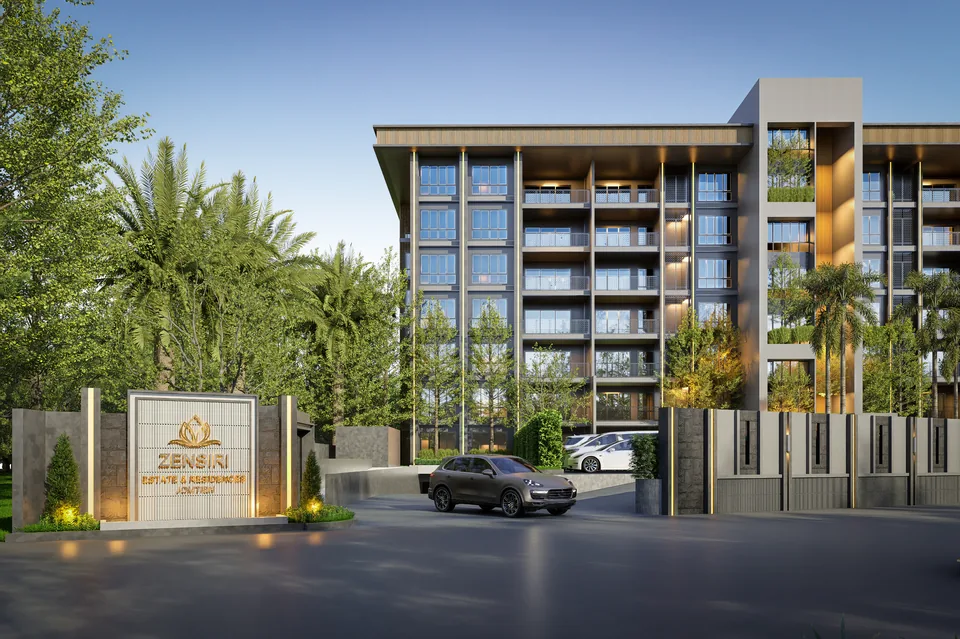 Zensiri Residences Jomtien, gated entrance