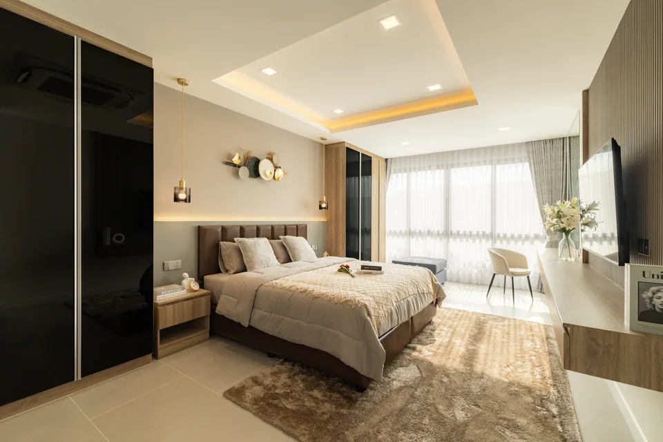 Zensiri Residences Jomtien, bedroom of the show unit